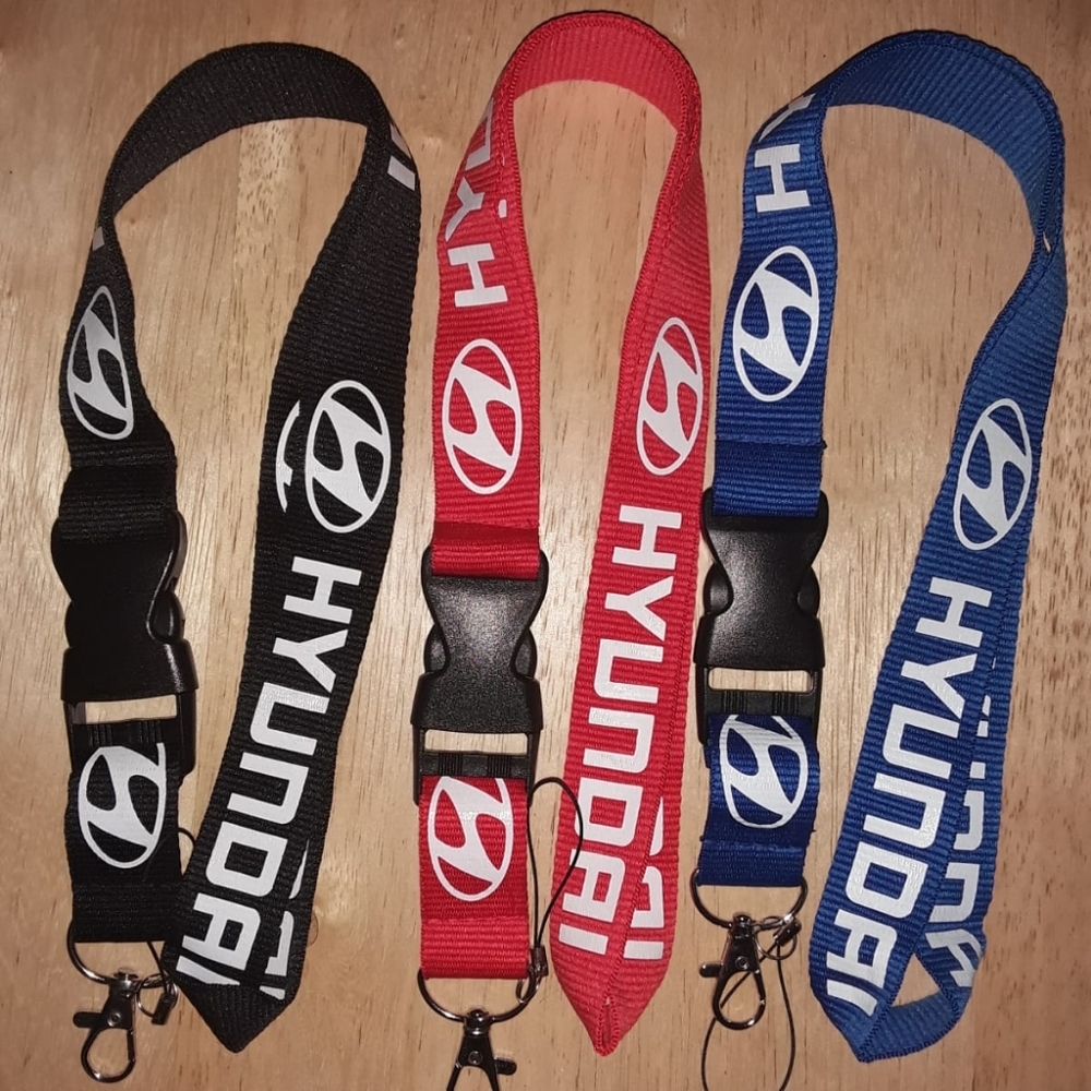 F2. Car Keys Holder Brand Hyundai Detachable Neck Strap Bundle Lanyards (3pcs)